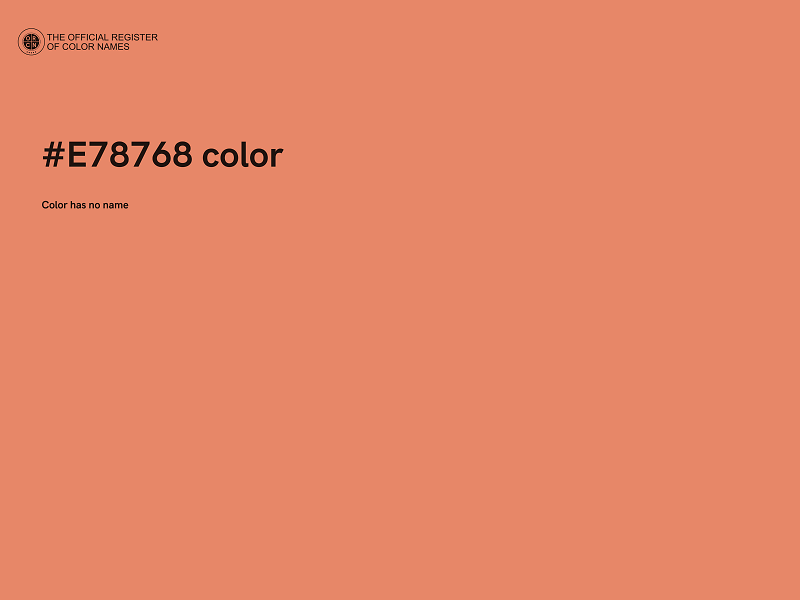 #E78768 color image