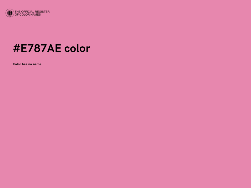 #E787AE color image
