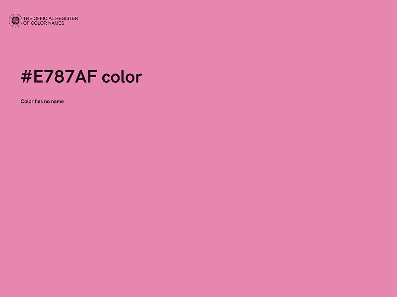 #E787AF color image