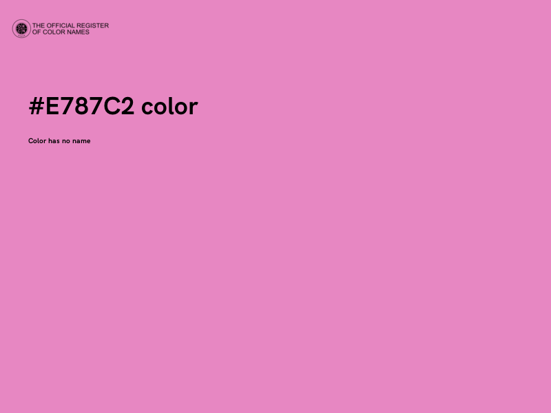 #E787C2 color image