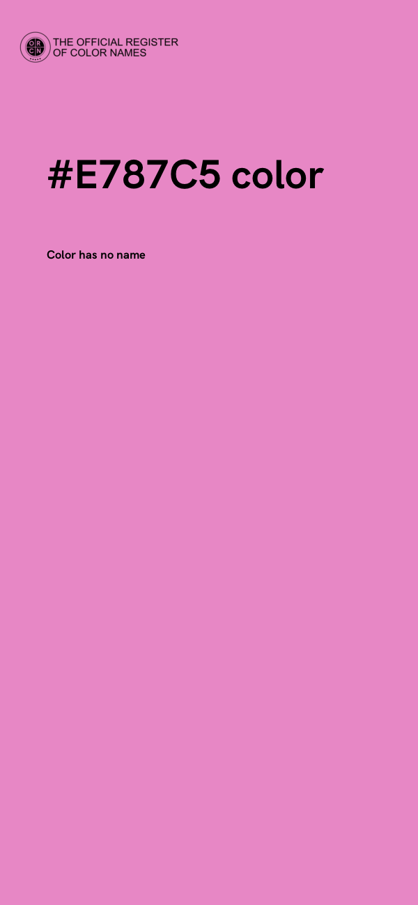 #E787C5 color image
