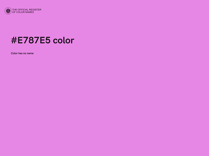 #E787E5 color image