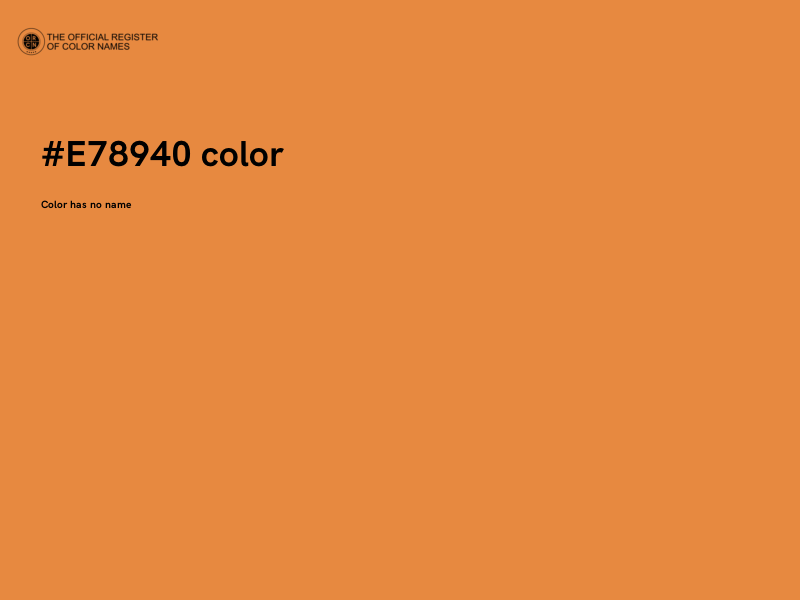 #E78940 color image