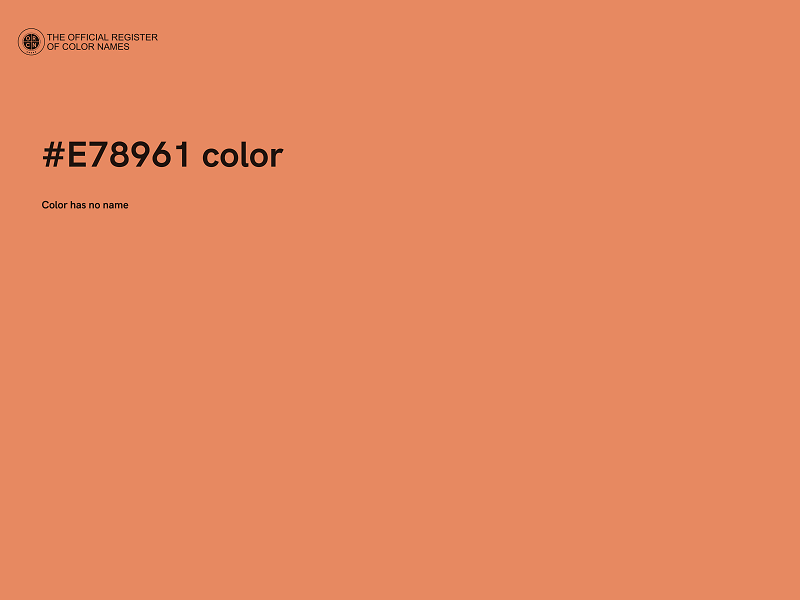 #E78961 color image