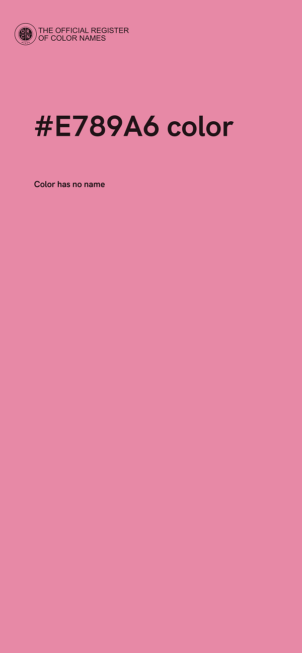#E789A6 color image