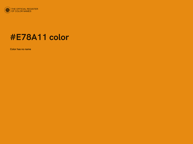 #E78A11 color image