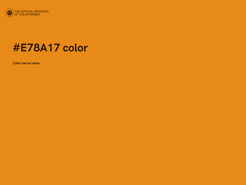 #E78A17 color image