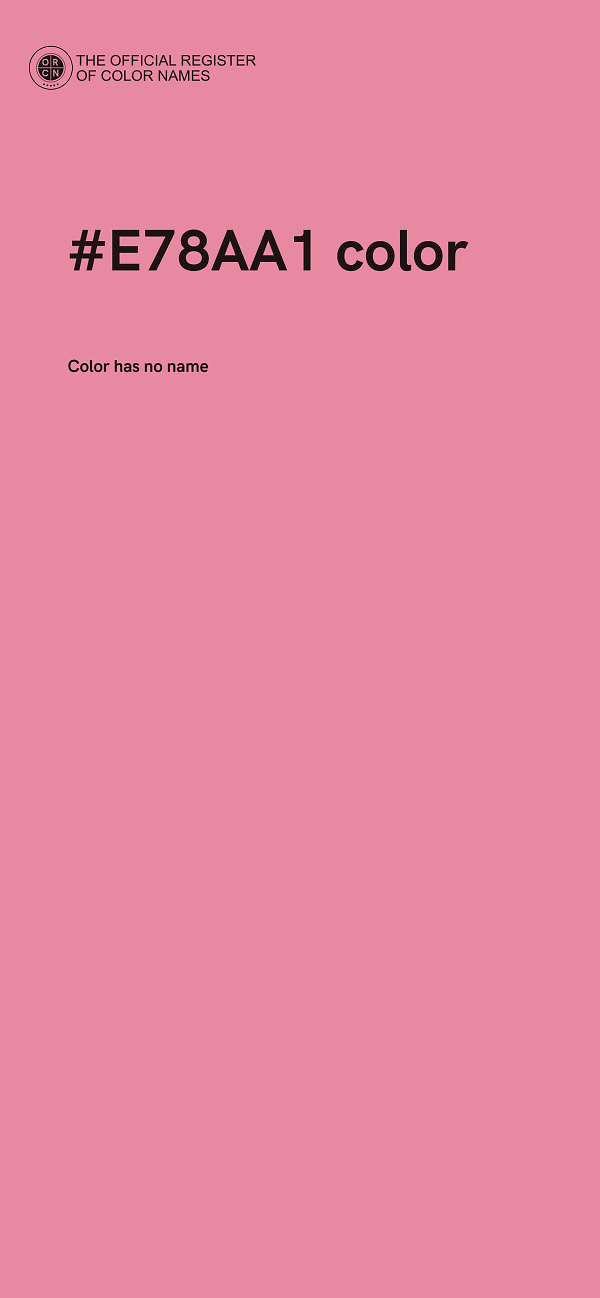 #E78AA1 color image