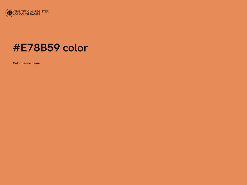 #E78B59 color image