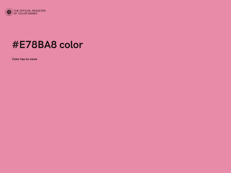 #E78BA8 color image