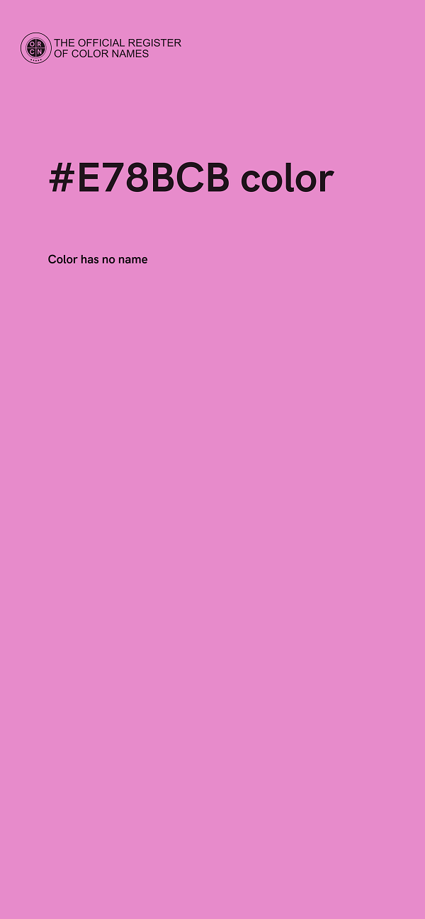 #E78BCB color image