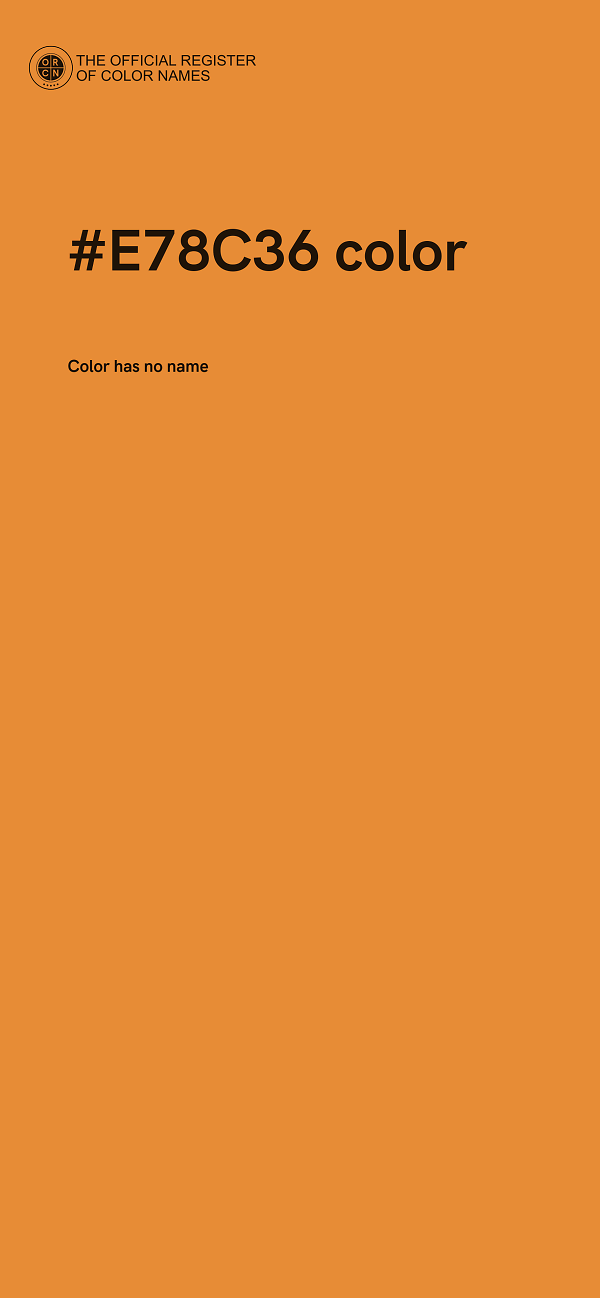 #E78C36 color image