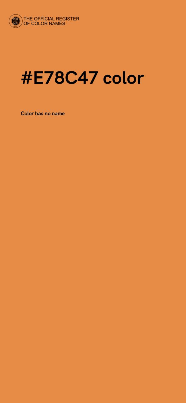 #E78C47 color image