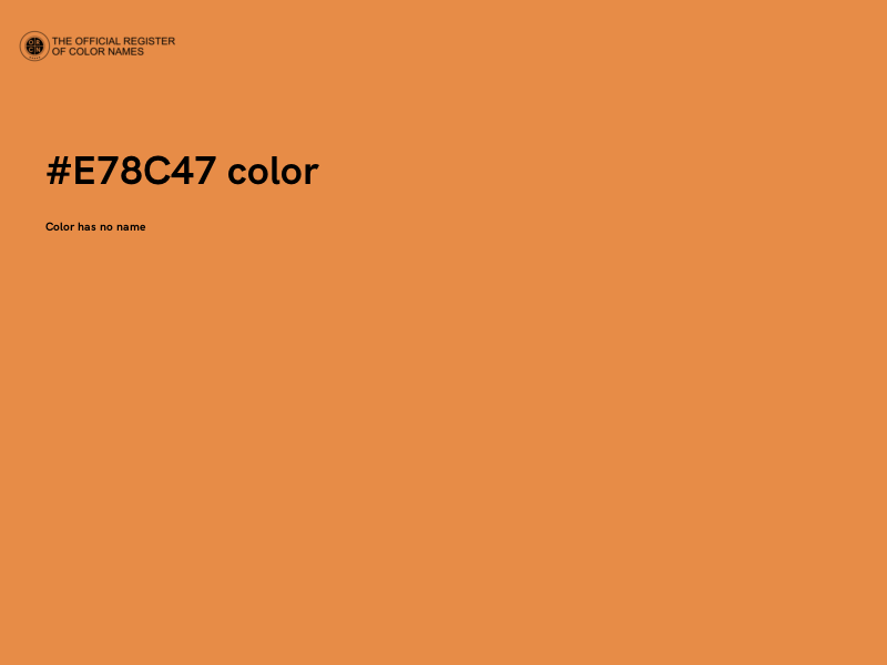 #E78C47 color image