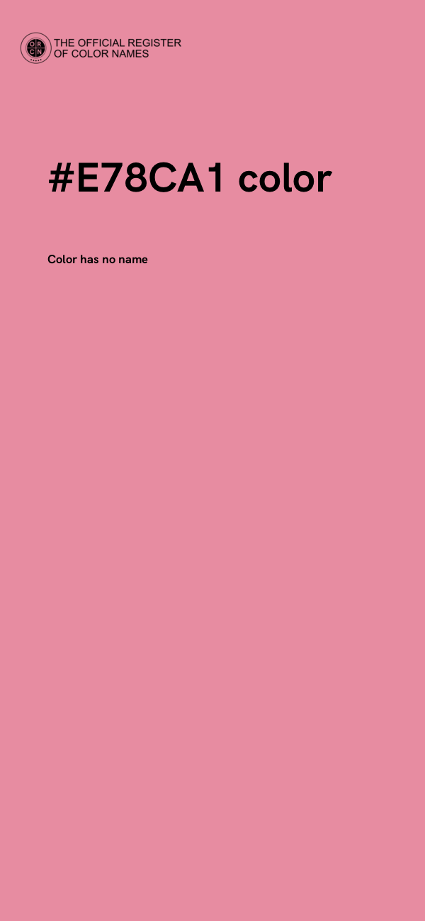 #E78CA1 color image