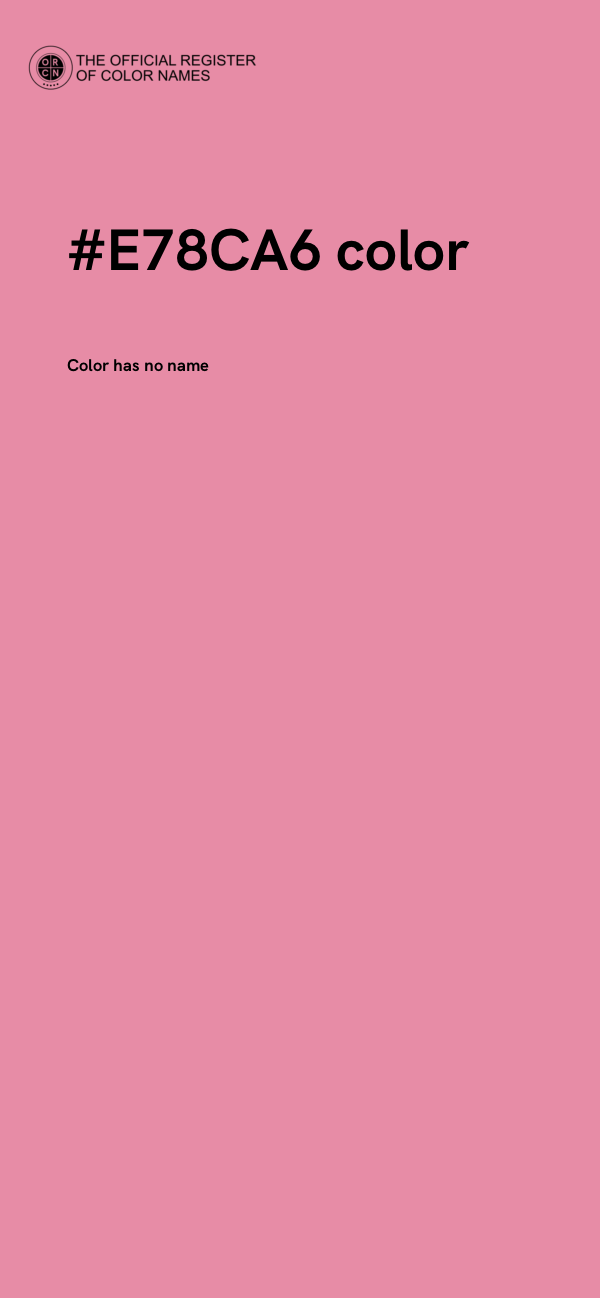 #E78CA6 color image
