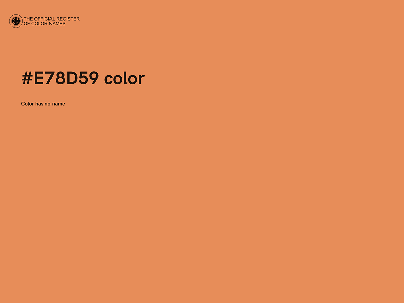 #E78D59 color image