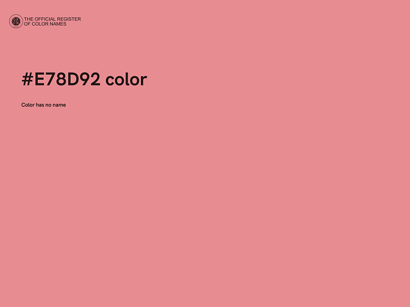 #E78D92 color image