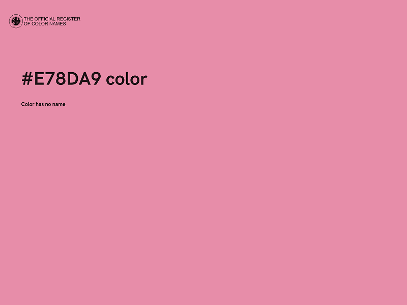 #E78DA9 color image