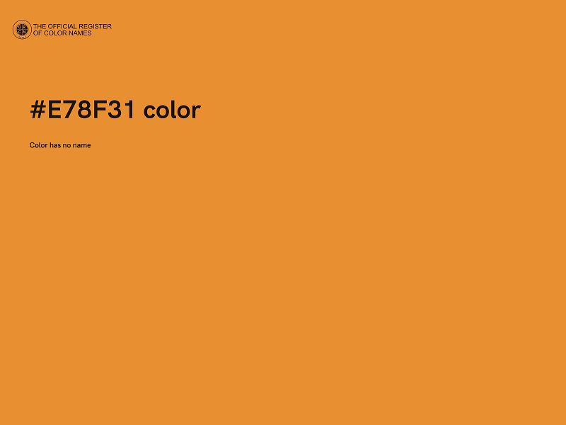 #E78F31 color image