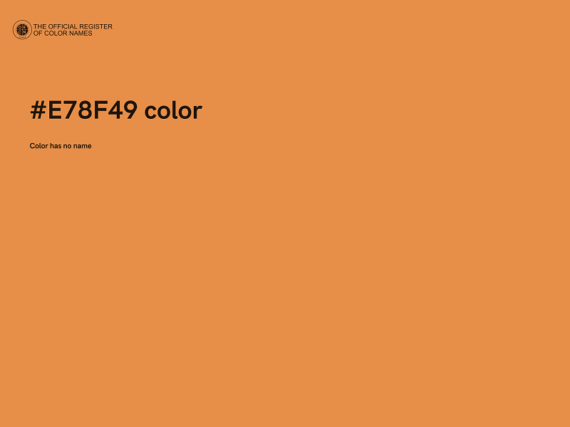 #E78F49 color image