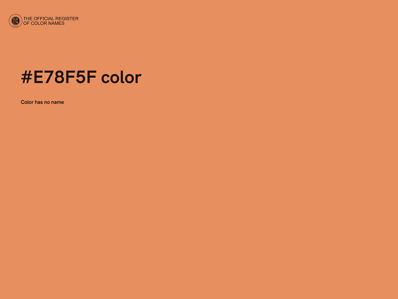 #E78F5F color image