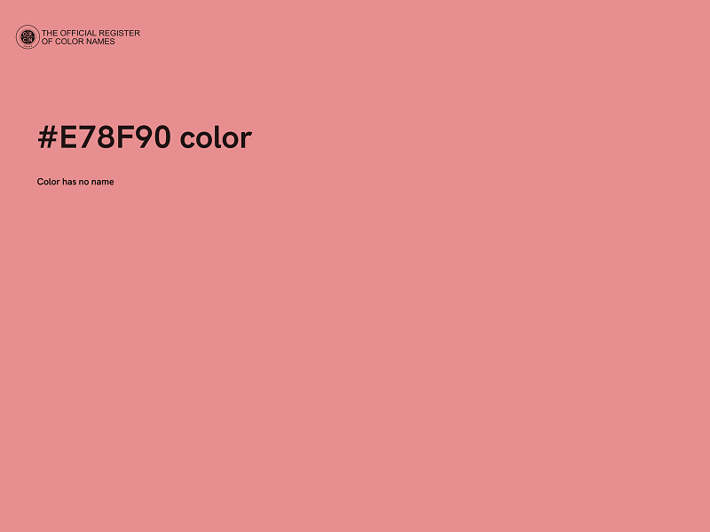 #E78F90 color image