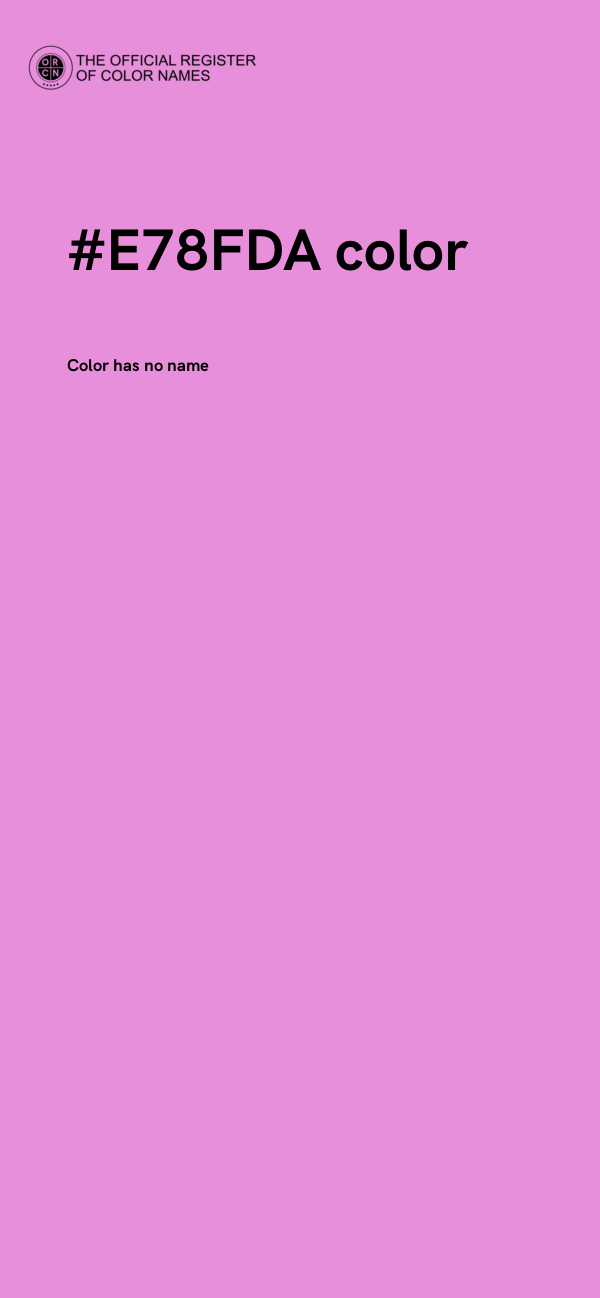 #E78FDA color image