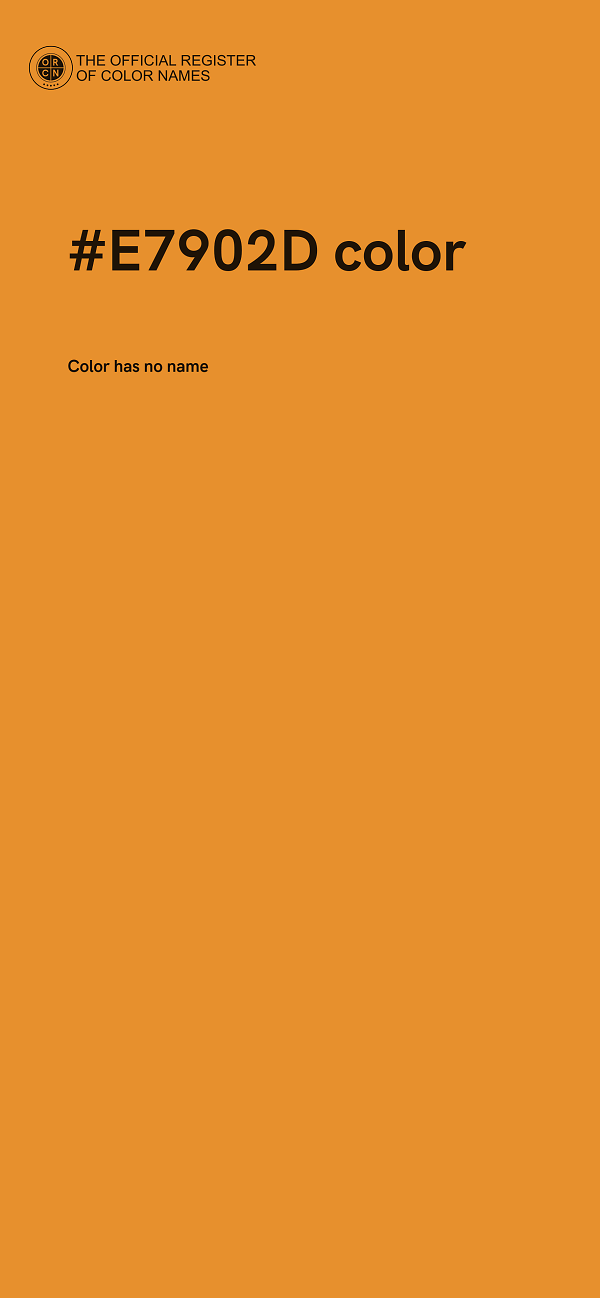 #E7902D color image