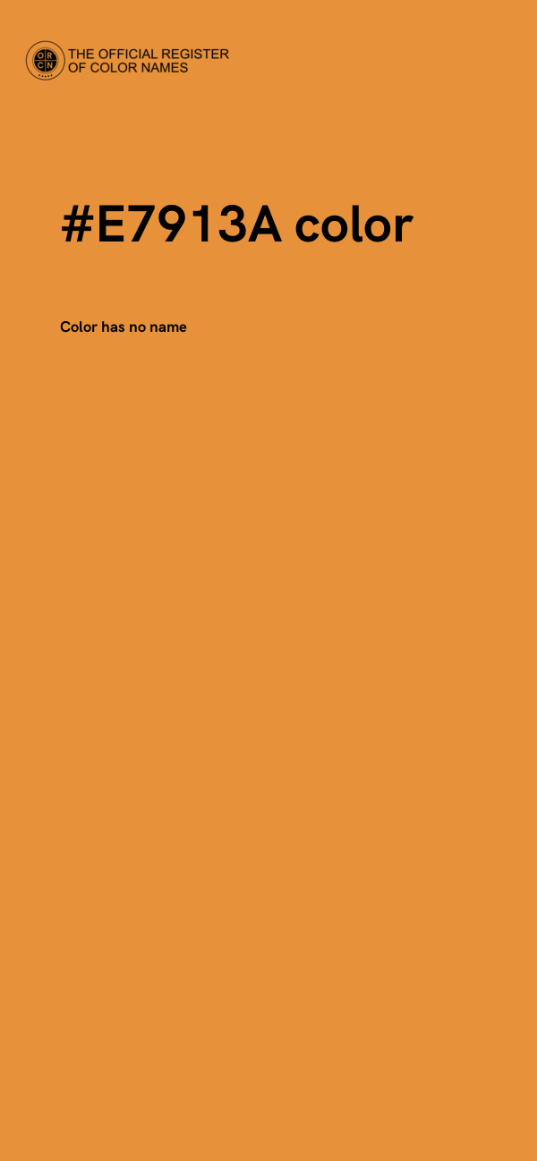 #E7913A color image