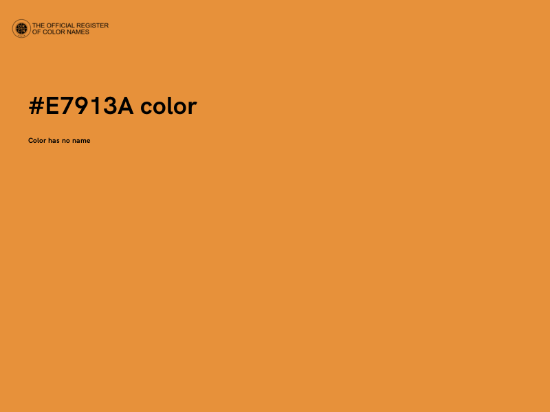 #E7913A color image