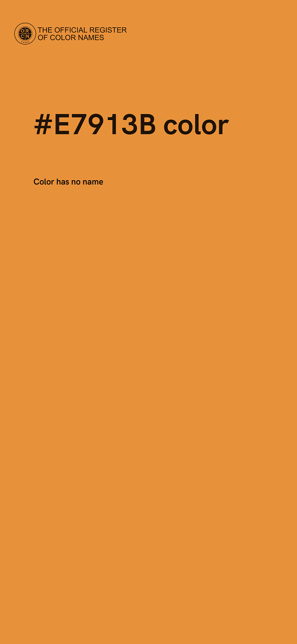 #E7913B color image
