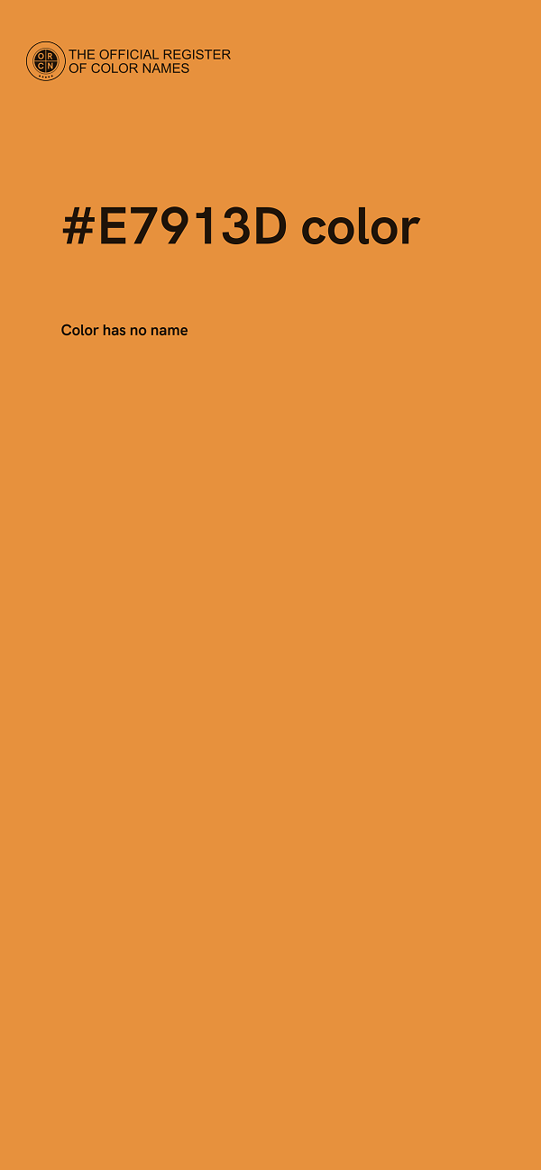 #E7913D color image