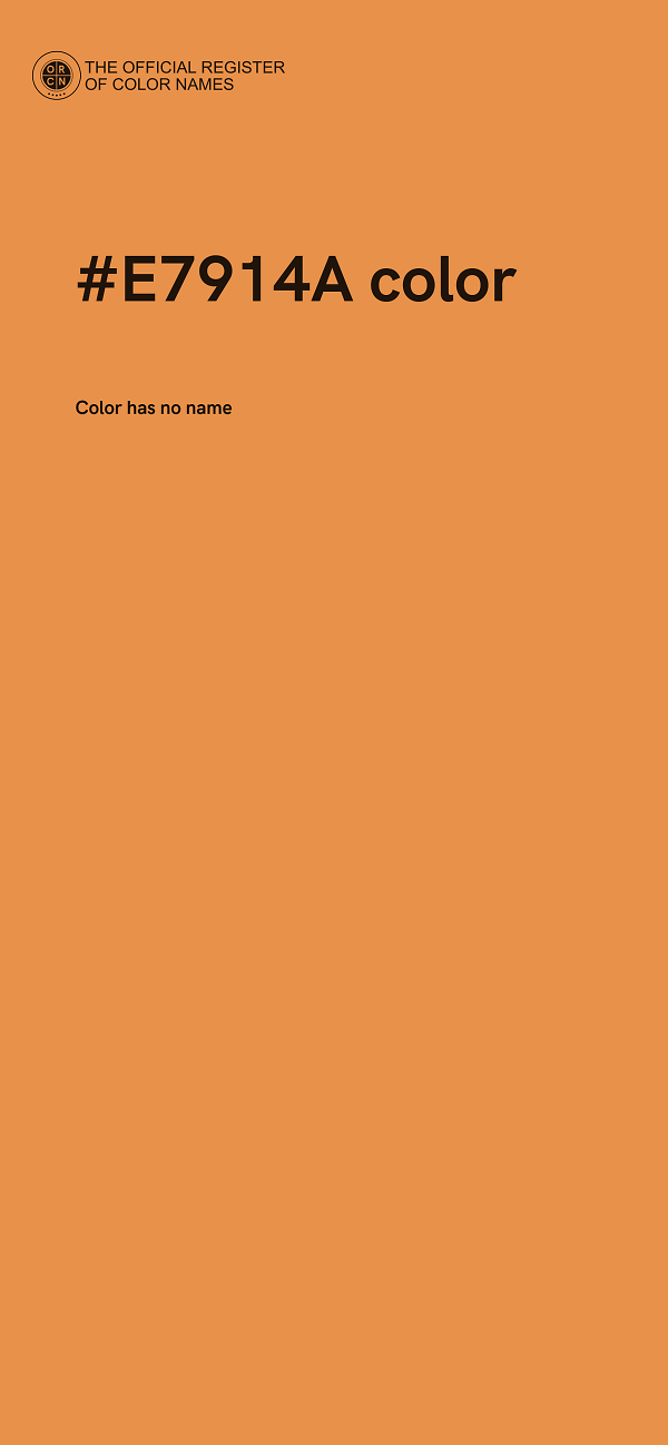 #E7914A color image
