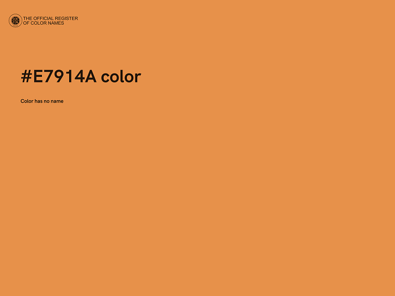 #E7914A color image