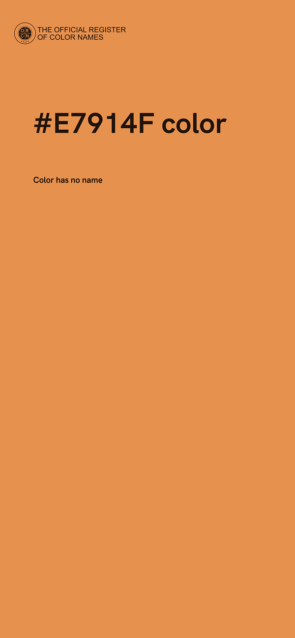 #E7914F color image