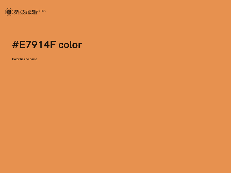 #E7914F color image