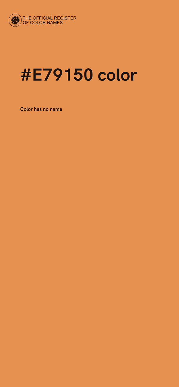 #E79150 color image