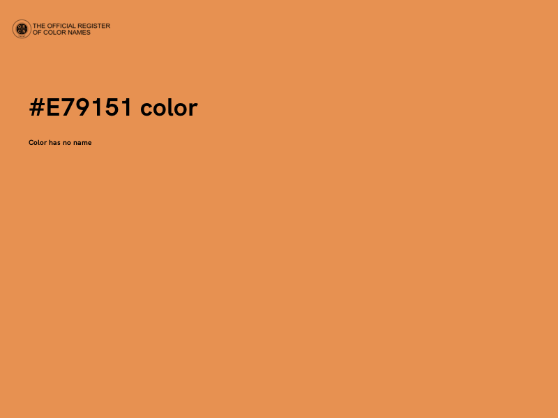 #E79151 color image