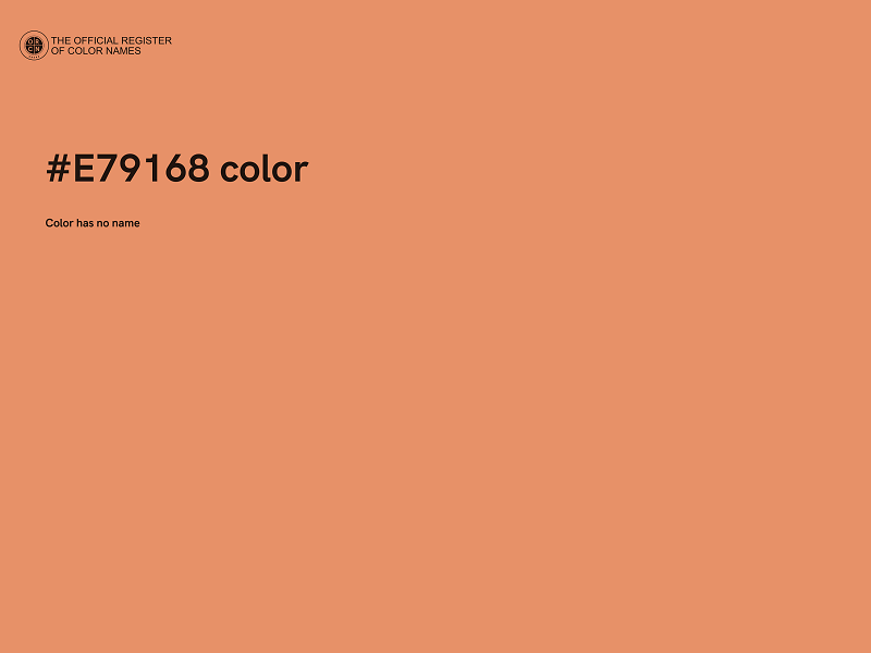 #E79168 color image