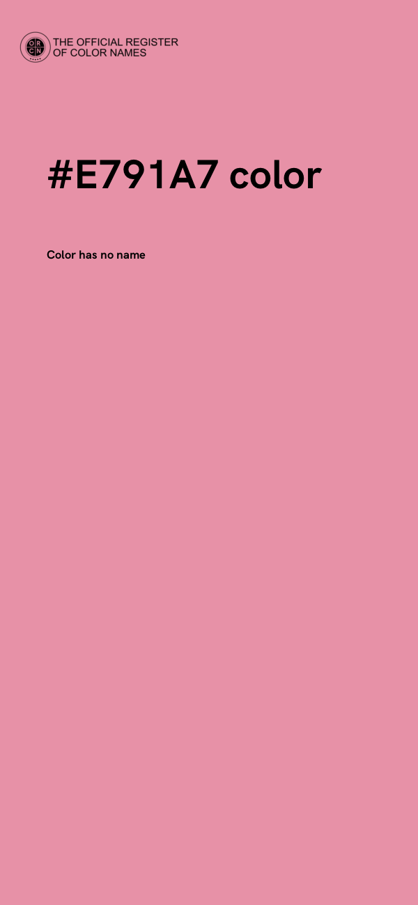 #E791A7 color image