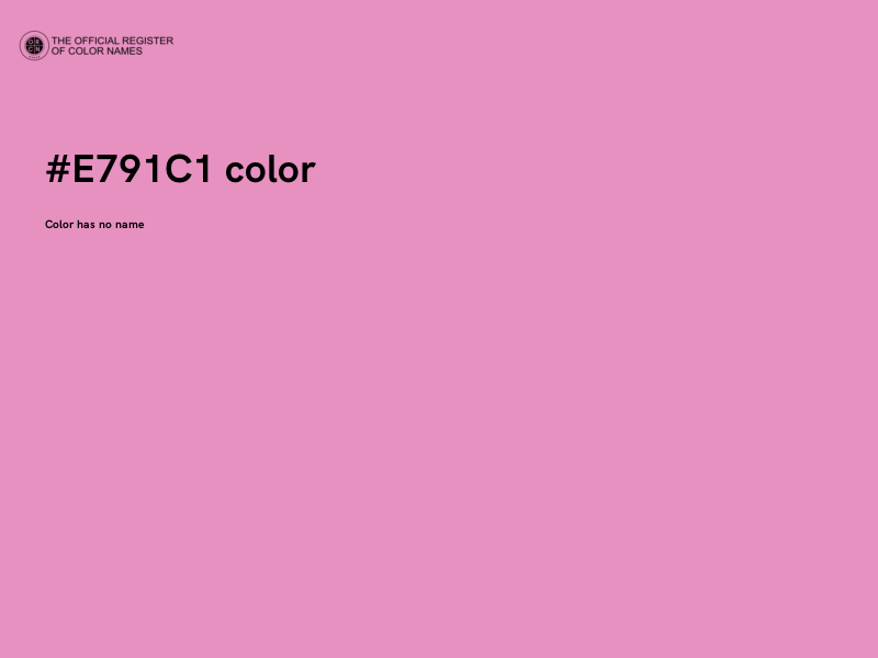 #E791C1 color image