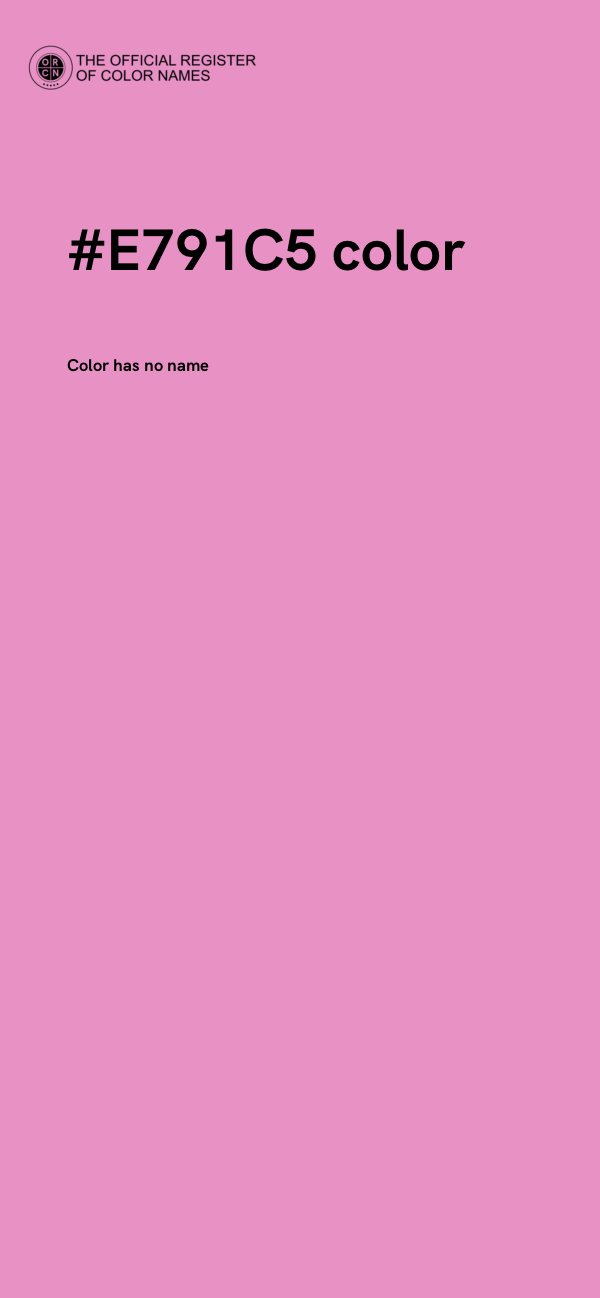 #E791C5 color image