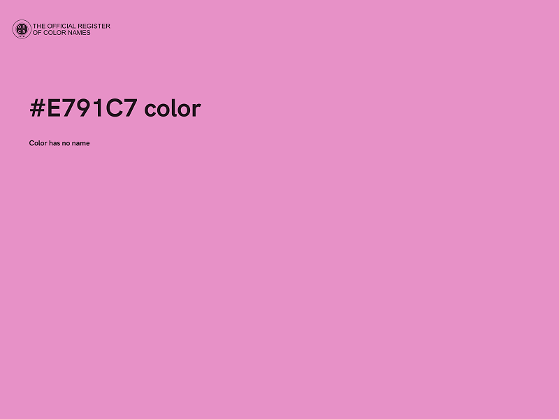 #E791C7 color image