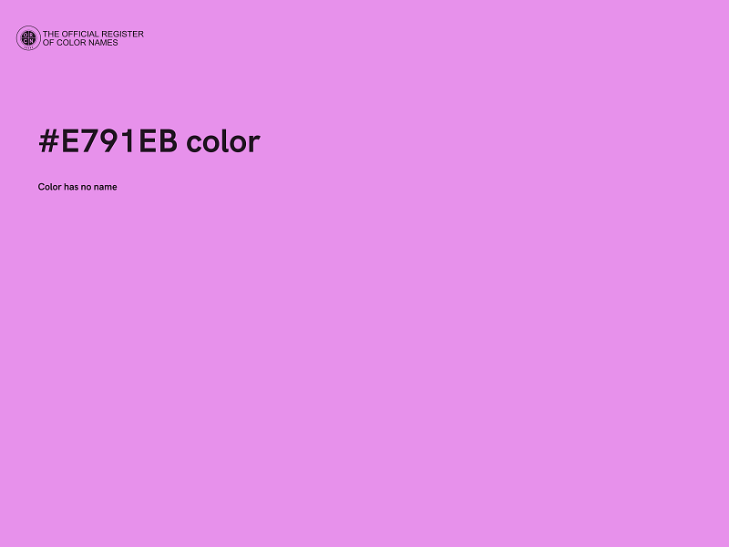 #E791EB color image