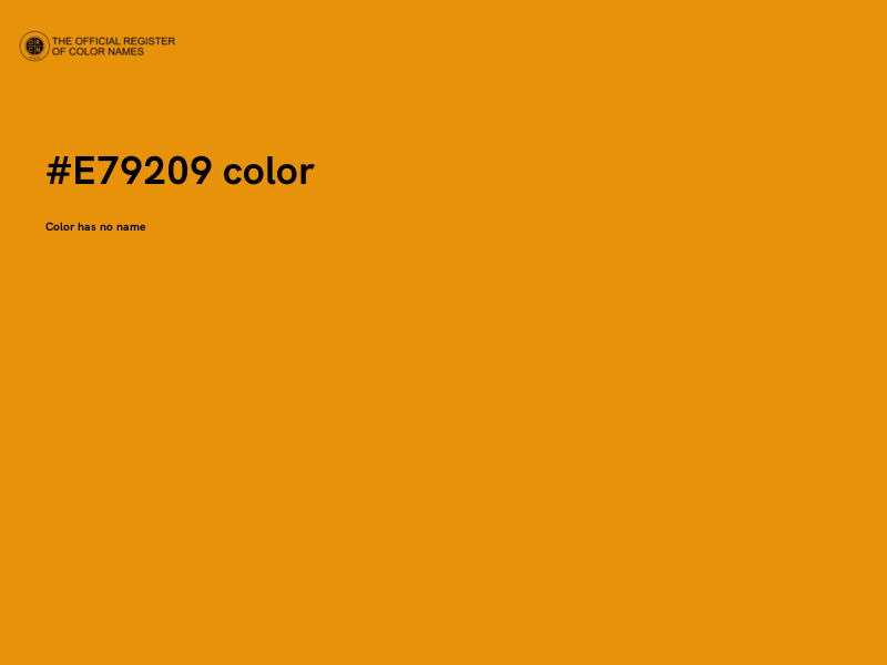 #E79209 color image