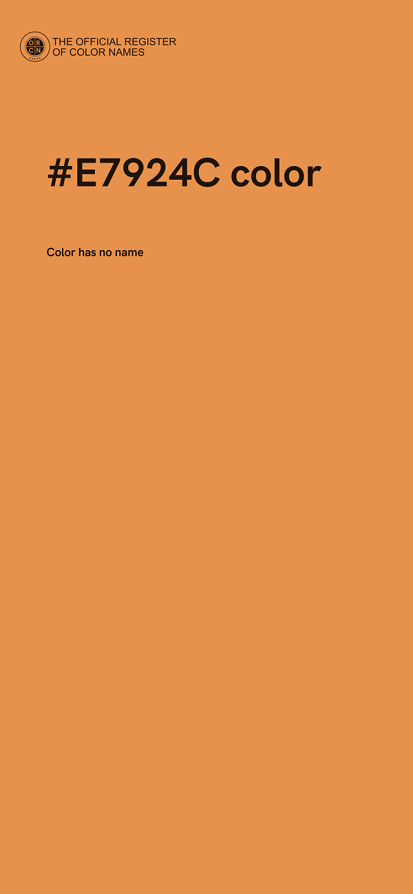 #E7924C color image