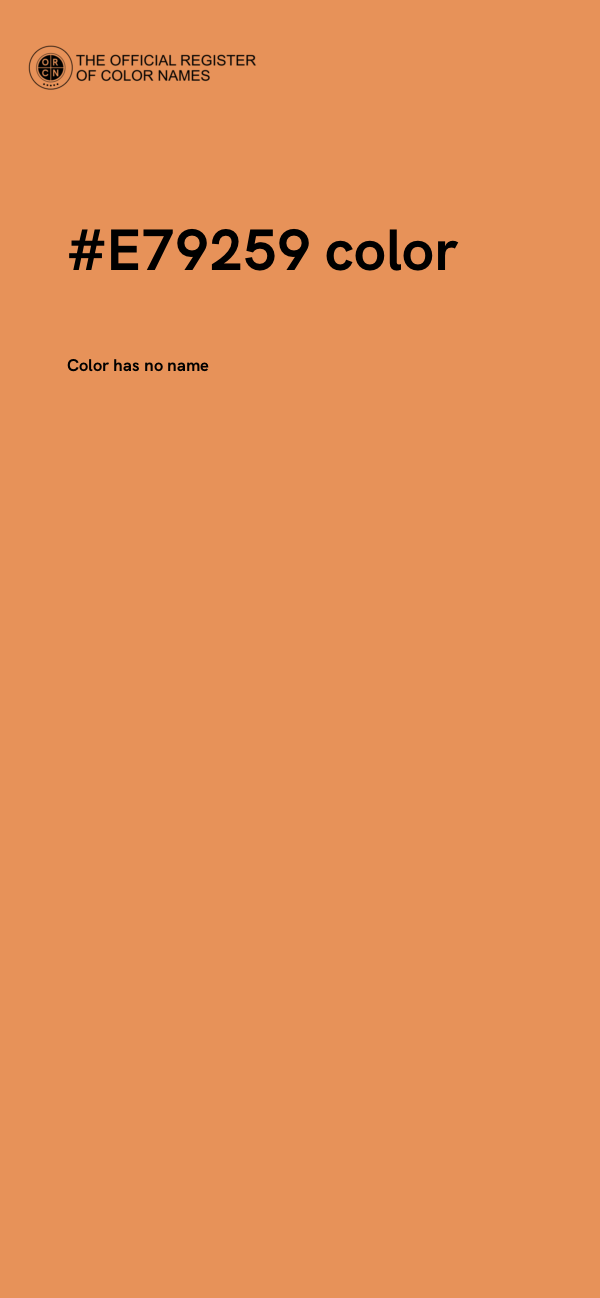 #E79259 color image