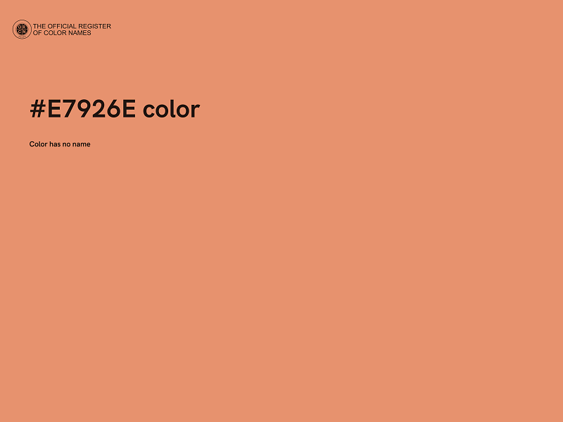 #E7926E color image