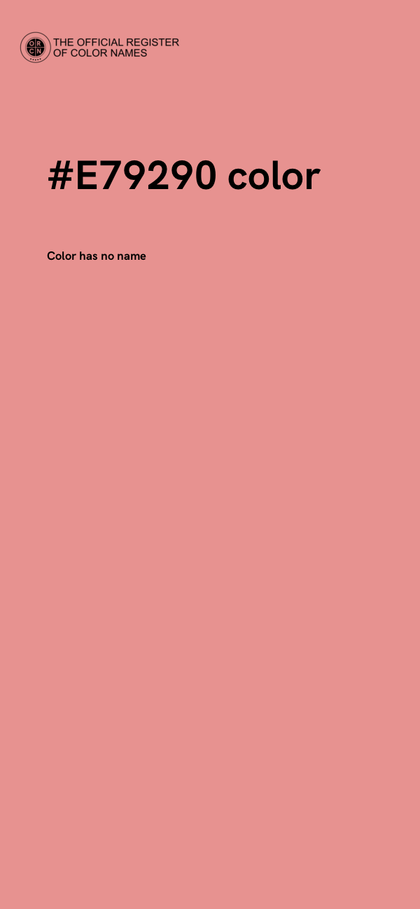 #E79290 color image